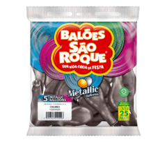 BALÕES SÃO ROQUE CHUMBO METALLIC 5 POLEGADAS PC 25 UNIDADES #105536925