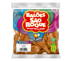 BALÕES SÃO ROQUE COBRE METALLIC 5 POLEGADAS PC 25 UNIDADES #1055325325