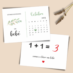 tarjeta anuncio embarazo - comprar online
