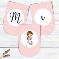 Banderín "Mi comunión" niña