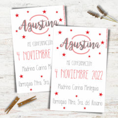 tarjeta estrellas rojas