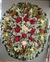 Coroa de Flores de Rosas Chá e Vermelhas