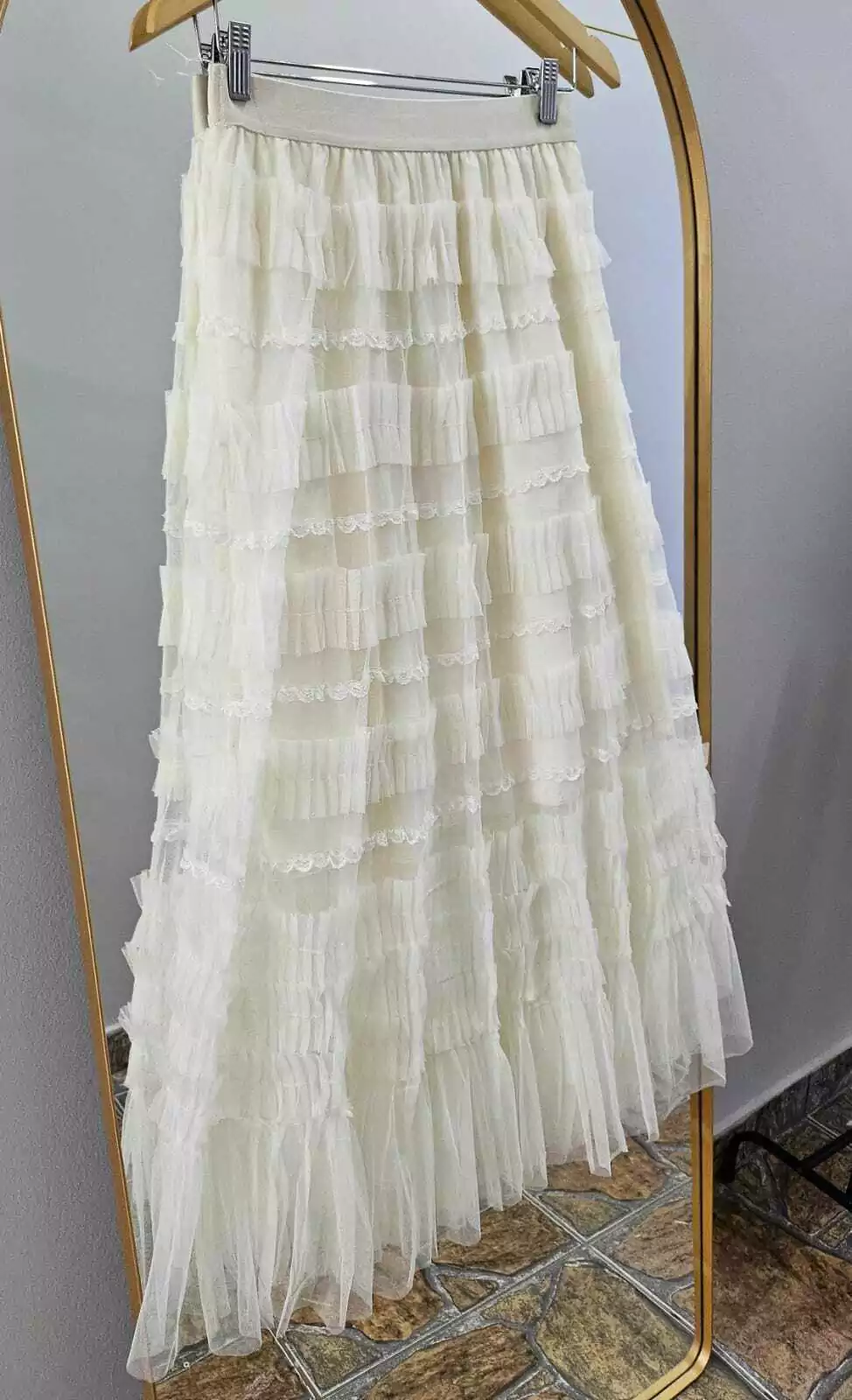 Saia Tule Longa LIa Marfim