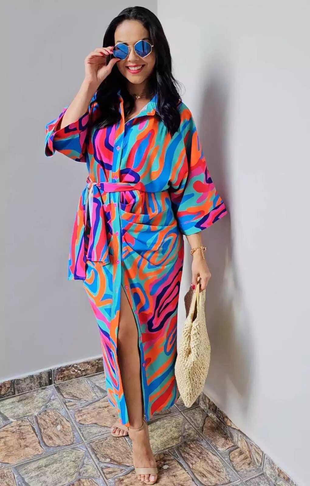 Vestido Chamise Coralina - Verde