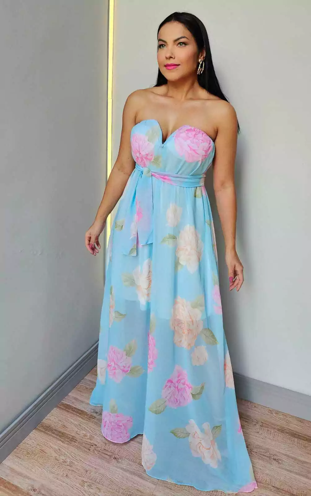 Vestido Cloé Longo Azul