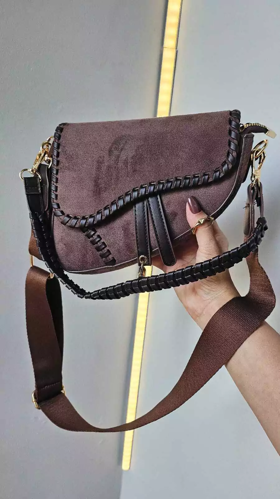 Bolsa Nobuck Brown França