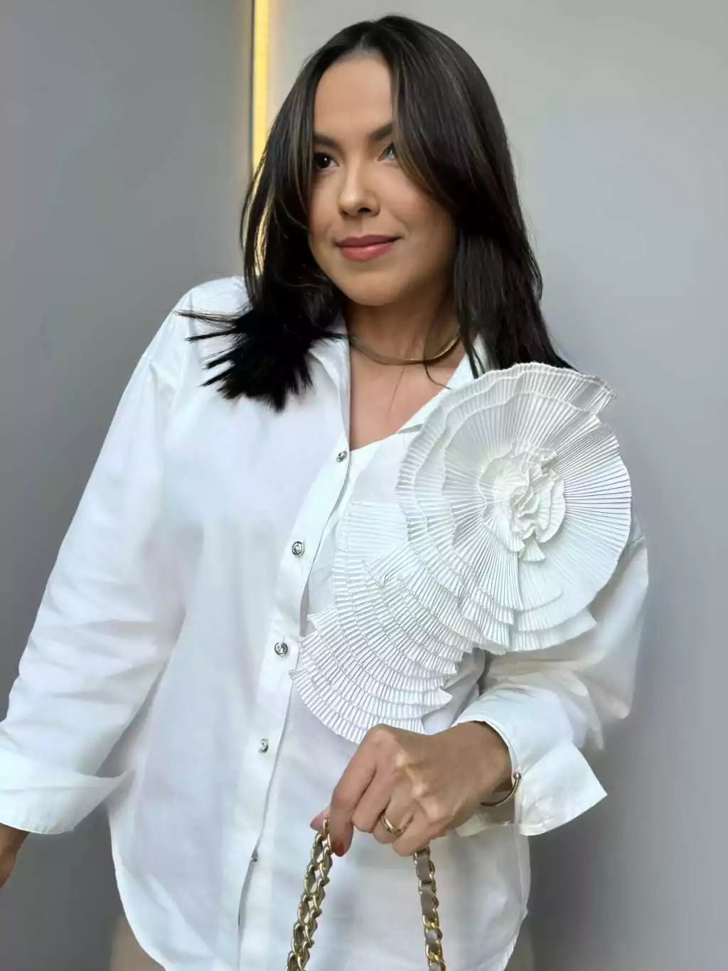 Camisa Eloá Flor Branca