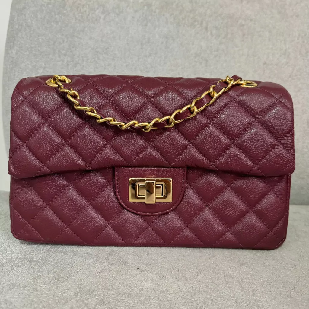 Bolsa de Couro Kiara Vermelho Cherry