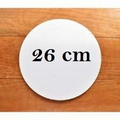Base Redonda Para Tortas de 26 cm en Fibrofacil Blanco