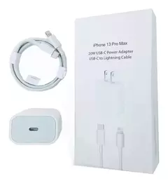 PROMO CARGADOR 20W (pata recta americana) + CABLE USB C
