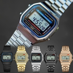 Relogio aço buckle eletrônico. - login