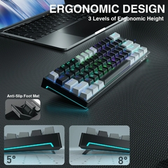 Aula f3261 rgb usb mini teclado mecânico interruptor vermelho 61 chaves - loja online