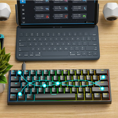 Imagem do Leaven-Wired teclado mecânico, 61 teclas.