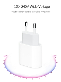 Carregador de iPhone 20W. na internet