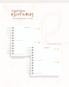 AGENDA ESCOLAR POCKET FOFA 2026 - 2 dias p/ pág. - Atteliê da Lari Personalizados