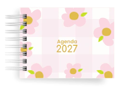 MINI AGENDA FOFA A6 DATADA 2027 HORIZONTAL - 1 dia p/ pág. Sáb. e Dom. juntos - loja online