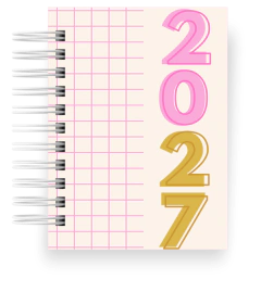 Imagem do MINI AGENDA FOFA A6 DATADA 2027 VERTICAL - 2 dias p/ pág.