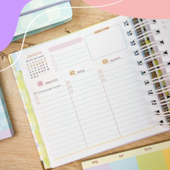 Imagem do MINI PLANNER FOFO (16x15) DATADO 2024 - VERT. OU HORIZ.