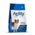 Bolsa de alimento seco para perros adultos de la marca Agility, con un perro de raza Border Collie en la parte frontal.