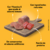 Presentación de la lata de alimento húmedo para perros Pedigree, con trozos de carne en una tabla de madera, resaltando sus beneficios como vitamina E, ingredientes naturales y sin conservantes.