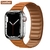 Link de couro para apple relógio banda 44mm 40mm 41mm 45mm 42mm 38mm pulseira d - loja online