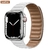 Link de couro para apple relógio banda 44mm 40mm 41mm 45mm 42mm 38mm pulseira d - loja online