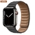 Link de couro para apple relógio banda 44mm 40mm 41mm 45mm 42mm 38mm pulseira d - loja online