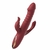 Vibrador de ponto G e clitóris 3 em 1 com vai e vem vermelho