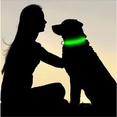 Coleira LED brilhante para cães ajustável - loja online