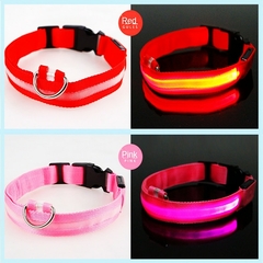 Coleira LED brilhante para cães ajustável - mercus store