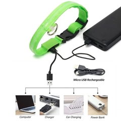 Coleira LED brilhante para cães ajustável - mercus store