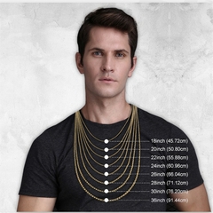 Colar de aço inoxidável para homem e mulher - comprar online