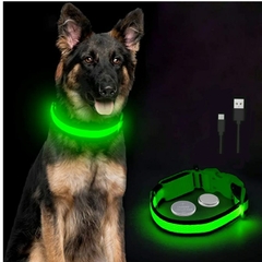 Coleira LED brilhante para cães ajustável na internet
