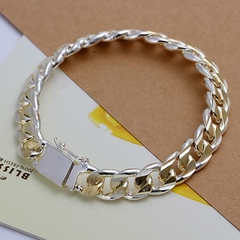 pulseira de prata 10mm