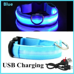 Coleira LED brilhante para cães ajustável - mercus store