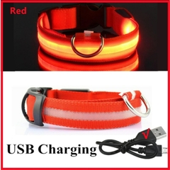 Coleira LED brilhante para cães ajustável