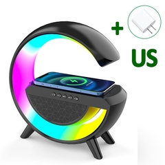 Luminaria com alto-falante e carregador sem fio para celular - comprar online