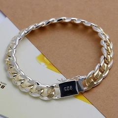 pulseira de prata 10mm