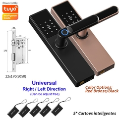 Fechadura Eletrônica Biométrica Digital Black Smart - mercus store