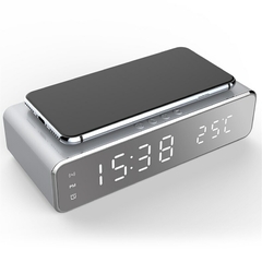 Carregador sem fio Time Despertador LED - mercus store