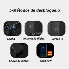 Fechadura Eletrônica Biométrica Digital Black Smart