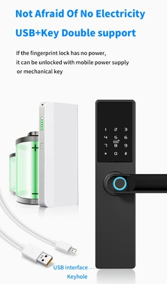 Fechadura Eletrônica Biométrica Digital Black Smart