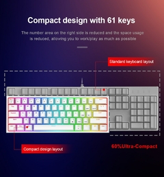 Teclado Mecânico REDRAGON RGB K617 na internet