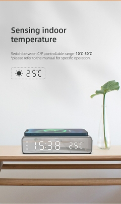 Carregador sem fio Time Despertador LED na internet