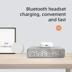 Carregador sem fio Time Despertador LED - mercus store