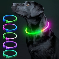 Coleira LED brilhante para cães ajustável