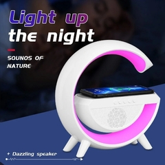 Luminaria com alto-falante e carregador sem fio para celular - loja online