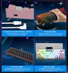 Teclado Mecânico REDRAGON RGB K617 na internet