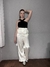 Calça Alfaiataria Acetinada Off White - comprar online