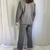 Conjunto social cinza - M - Be, brechó e ateliê